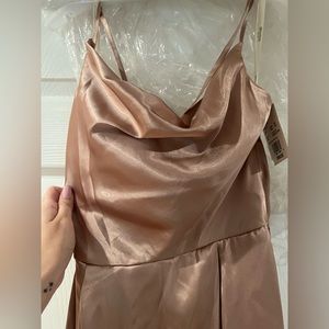 Never worn Signature Galina Bridesmaids gown, sand color, size 0